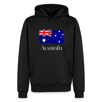 Australien, Flagge, Flag from Australia - Männer Premium Bio Hoodie - Schwarz - Vorne - Nico (187cm)