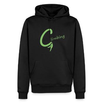 Klettern Bouldern Kletterhalle Berge Climbing - Männer Premium Bio Hoodie - Schwarz - Vorne - Nico (187cm)