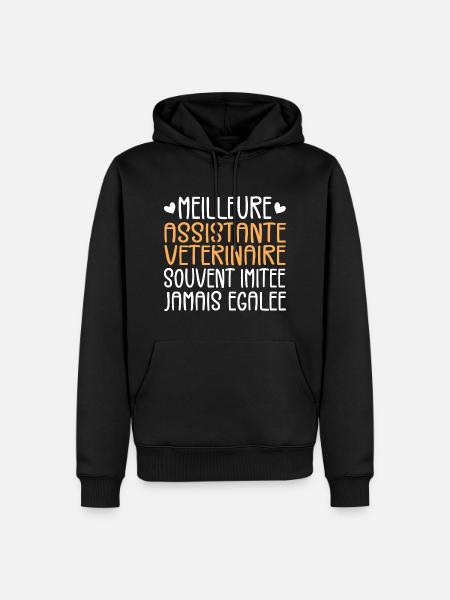 Often Imitated Best Veterinary Assistant - Men’s Premium Organic Hoodie - black