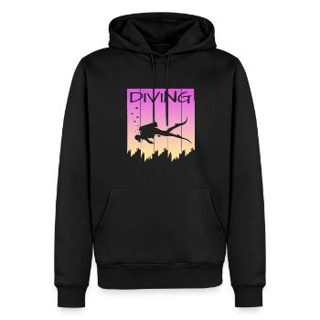 Tauchen, Diving, Tauchlehrer, Taucher, Scuba Diver - Männer Premium Bio Hoodie - Schwarz - Vorne - Nico (187cm)