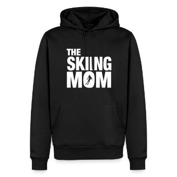 The Skiing Mom - Männer Premium Bio Hoodie - Schwarz - Vorne - Nico (187cm)