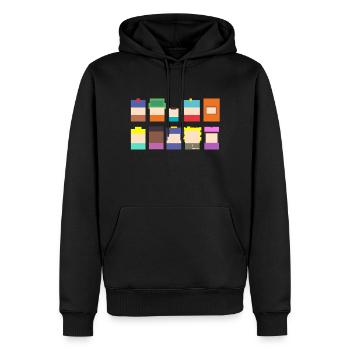 Ein Park im Süden Cartoon Charaktere - Männer Premium Bio Hoodie - Schwarz - Vorne - Nico (187cm)