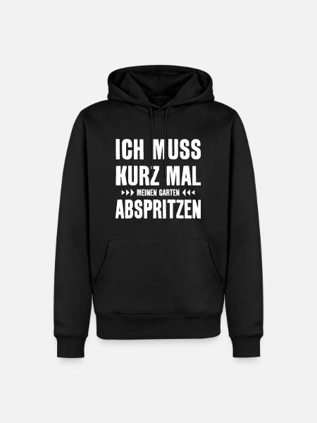 LUSTIG GARTEN SPRUCH GÄRTNER - Männer Premium Bio Hoodie - Schwarz