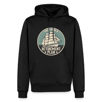 Régime de retraite de voile Voilier marin à la retraite - Sweat à capuche Premium bio Homme - noir - Devant - Nico (187cm)