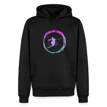 Ski, skiing, ski fahren - Männer Premium Bio Hoodie - Schwarz - Vorne - Nico (187cm)
