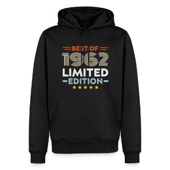 Retro 1962 Vintage Geschenk 62. Geburtstag 62 Jahre - Männer Premium Bio Hoodie - Schwarz - Vorne - Nico (187cm)