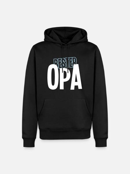 Geschenk Opa | Bester Opa - Männer Premium Bio Hoodie - Schwarz