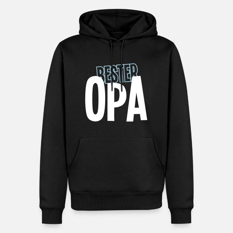 Geschenk Opa | Bester Opa - Männer Premium Bio Hoodie - Schwarz