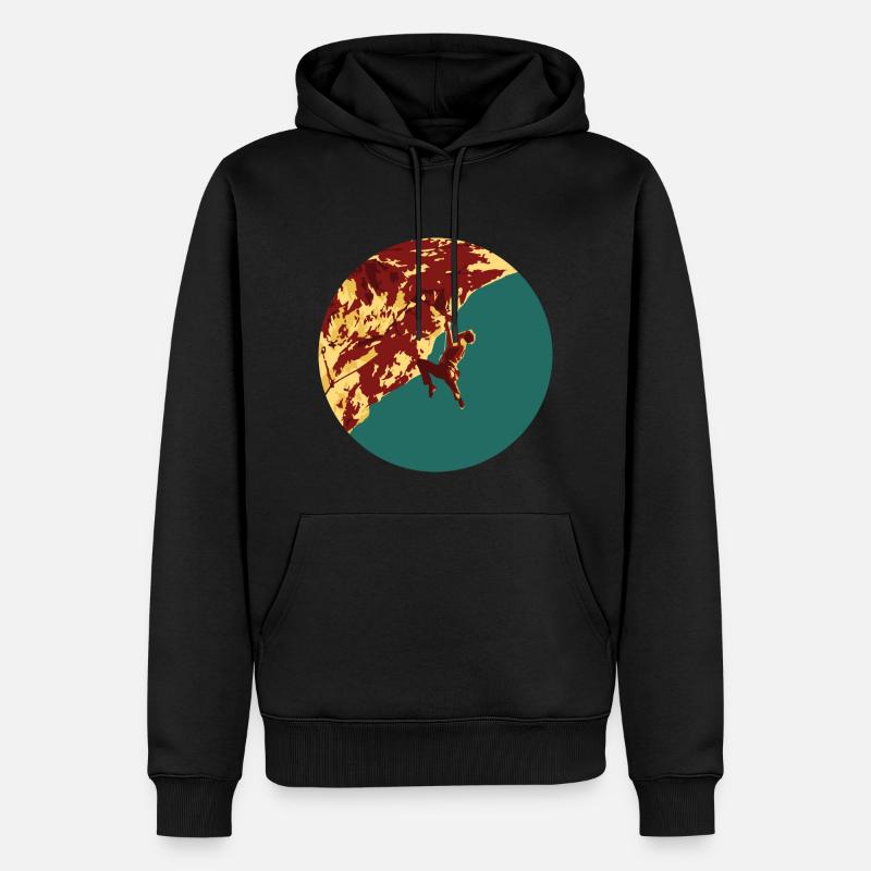 Grimpeur dans un mur raide - Sweat à capuche Premium bio Homme - undefined