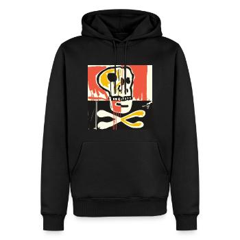 Erinnerung - Männer Premium Bio Hoodie - Schwarz - Vorne - Nico (187cm)