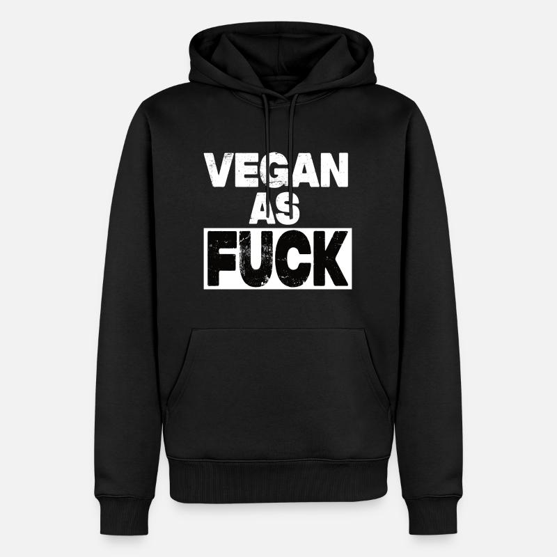 Végétalien comme Fuck - Sweat à capuche Premium bio Homme - noir