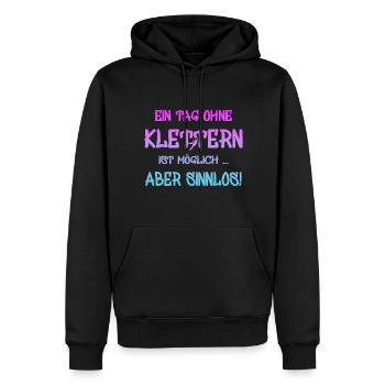 klettern Spruch Geschenk bouldern climbing - Männer Premium Bio Hoodie - Schwarz - Vorne - Nico (187cm)