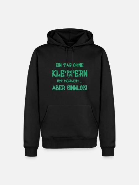 Geschenk Kletterer Boulderer klettern bouldern - Männer Premium Bio Hoodie - Schwarz