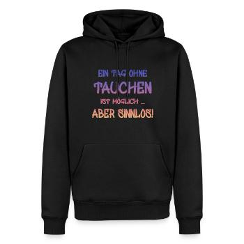 tauchen diving - Männer Premium Bio Hoodie - Schwarz - Vorne - Nico (187cm)
