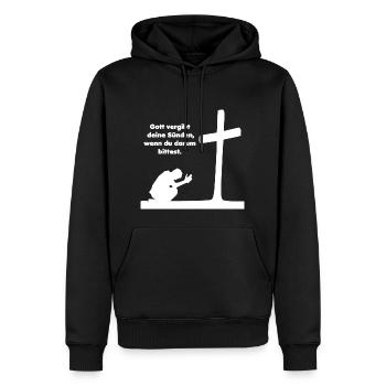 Vergebung Jesus Christus - Männer Premium Bio Hoodie - Schwarz - Vorne - Nico (187cm)