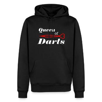 Fléchettes - Sweat à capuche Premium bio Homme - noir - Devant - Nico (187cm)