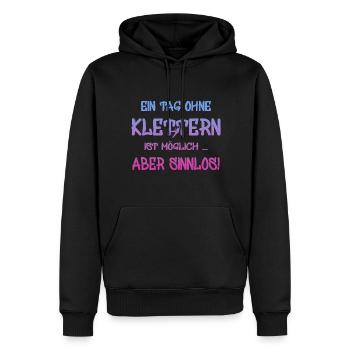 klettern Kletterer Boulderer klettern bouldern - Männer Premium Bio Hoodie - Schwarz - Vorne - Nico (187cm)