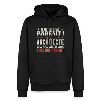 Architekt, der Traumberuf im Rampenlicht - Männer Premium Bio Hoodie - Schwarz - Vorne - Nico (187cm)