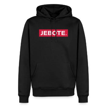 jebote - Männer Premium Bio Hoodie - Schwarz - Vorne - Nico (187cm)