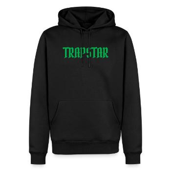 Trapstar rap clothing vêtements drip london uk - Sweat à capuche Premium bio Homme - noir - Devant - Nico (187cm)