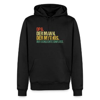 Opa schlechter Einfluss Geschenk Großvater - Männer Premium Bio Hoodie - Schwarz - Vorne - Nico (187cm)
