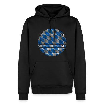 Drapeau bavarois d’occasion Look Drapeau bavarois Vintage - Sweat à capuche Premium bio Homme - noir - Devant - Nico (187cm)
