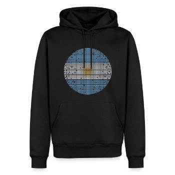 Argentine Drapeau Amérique du Sud Drapeau argentin - Sweat à capuche Premium bio Homme - noir - Devant - Nico (187cm)