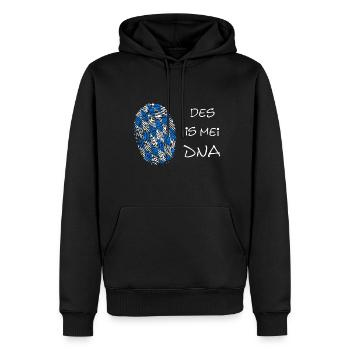 Bayern DNA Bavaria - Männer Premium Bio Hoodie - Schwarz - Vorne - Nico (187cm)