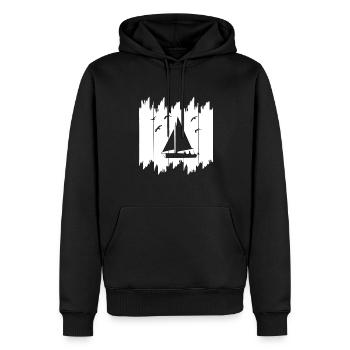 Segeln - Männer Premium Bio Hoodie - Schwarz - Vorne - Nico (187cm)