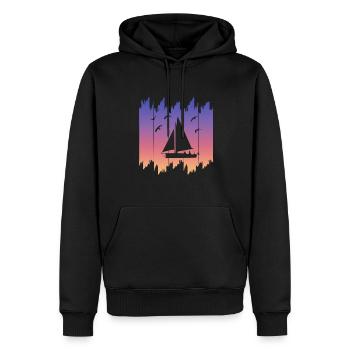 Seglen Segler Segelschiff - Männer Premium Bio Hoodie - Schwarz - Vorne - Nico (187cm)