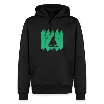 Segeln - Männer Premium Bio Hoodie - Schwarz - Vorne - Nico (187cm)
