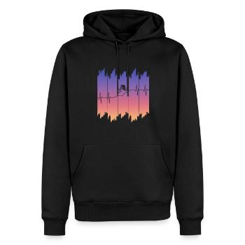 downhill Biken Fahrrad - Männer Premium Bio Hoodie - Schwarz - Vorne - Nico (187cm)