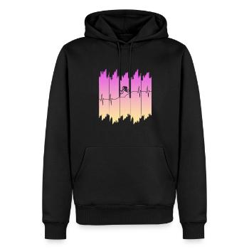 Downhill Biken - Männer Premium Bio Hoodie - Schwarz - Vorne - Nico (187cm)