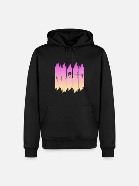 Downhill Biken - Männer Premium Bio Hoodie - Schwarz