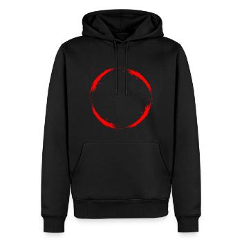 Kreis Design Rot Ring Vektor Farbig Bürste - Männer Premium Bio Hoodie - Schwarz - Vorne - Nico (187cm)