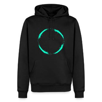 Kreis Türkis Design Neu Variante Vektor Rund - Männer Premium Bio Hoodie - Schwarz - Vorne - Nico (187cm)