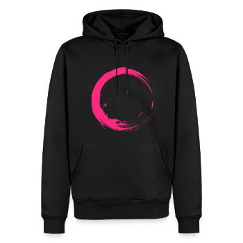 Kreis Design Bürste Pink Rosa Neu - Männer Premium Bio Hoodie - Schwarz - Vorne - Nico (187cm)