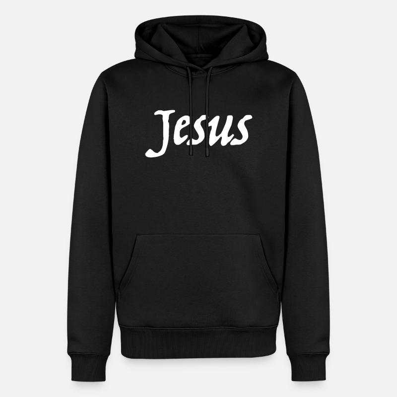 Jésus - Sweat à capuche Premium bio Homme - noir