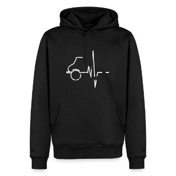 Unimog - Oldtimer - Universal Motorgerät - Sweat à capuche Premium bio Homme - noir - Devant - Nico (187cm)