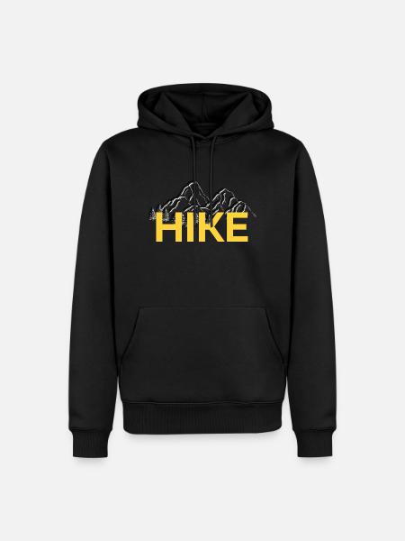 Hiking is a passion - Men’s Premium Organic Hoodie - black