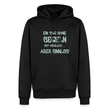 Segeln - Spruch für Segler - Männer Premium Bio Hoodie - Schwarz - Vorne - Nico (187cm)