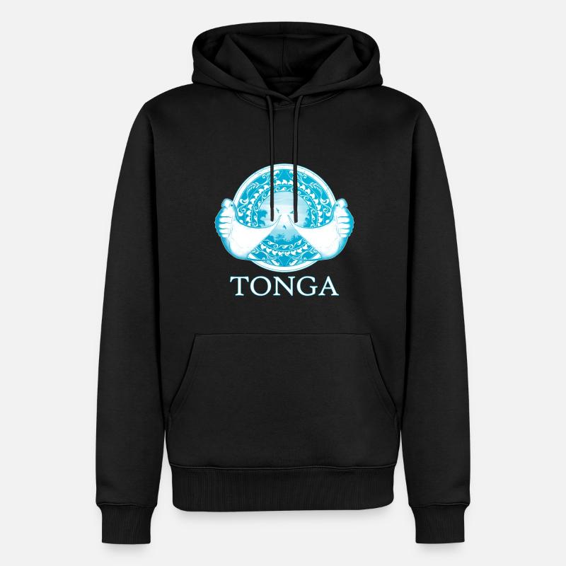 Raies Manta des Tonga - Sweat à capuche Premium bio Homme - noir