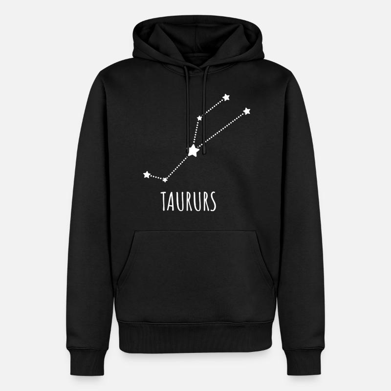 Sternzeichen Stier - Männer Premium Bio Hoodie - Schwarz