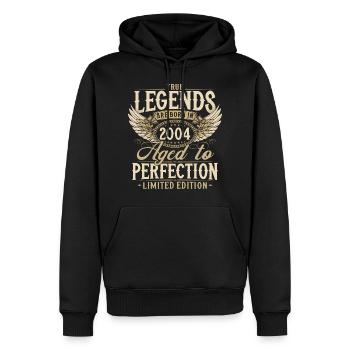 2004 Vintage Born Legends Birthday Gift - Men’s Premium Organic Hoodie - black - Front - Nico (187cm)