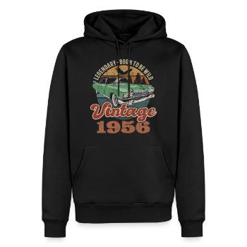 Vintage Retro 1956 Geburtstag 1956 - Männer Premium Bio Hoodie - Schwarz - Vorne - Nico (187cm)