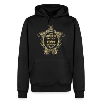 1999 - Männer Premium Bio Hoodie - Schwarz - Vorne - Nico (187cm)