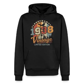 Geburtstag 1938 - 85 Jahre - Männer Premium Bio Hoodie - Schwarz - Vorne - Nico (187cm)