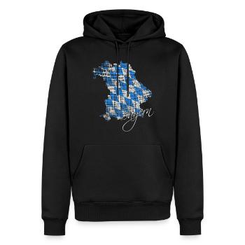 Bayern, Bavaria, Oberbayern - Männer Premium Bio Hoodie - Schwarz - Vorne - Nico (187cm)