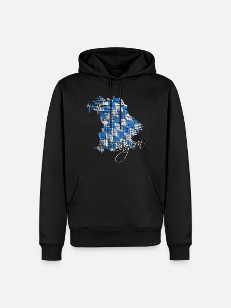 Bayern, Bavaria, Oberbayern - Männer Premium Bio Hoodie - Schwarz