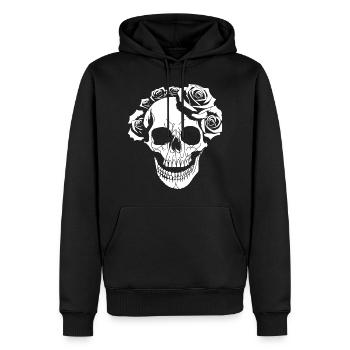 Horror Skull Skull Art Skull Gothic Heavy Metal - Men’s Premium Organic Hoodie - black - Front - Nico (187cm)